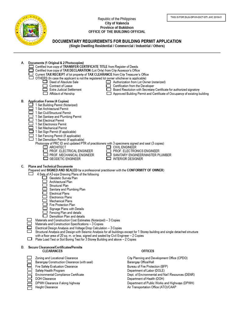 Building Permit Requirements in Valencia | PDF | Notary Public ...