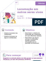 Locomoção em Outros Seres Vivos: 6 ANO Aula 19 - 3 Bimestre