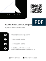 Tarjetas Accesa Fransico 2x3.5 Inch