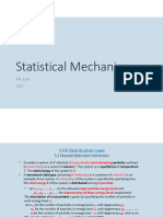 Statistical Mechanics: PH 324 CH5