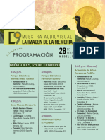 Programación 9na Muestra Audiovisual #LaImagendelaMemoria