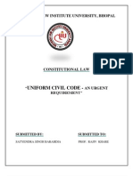 Uniform Civil Code - : National Law Institute University, Bhopal