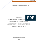 Customer Perception of Service, Store Image and Product Assortment - From An Interior Store Perspective