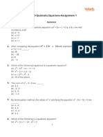 CBSE-10-Quadratic Equations-Assignment-1