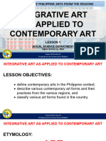 Lesson 1 - Integrative Art As Applied To Contemporary Art