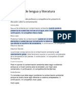 Discusión de Lengua y Literatura