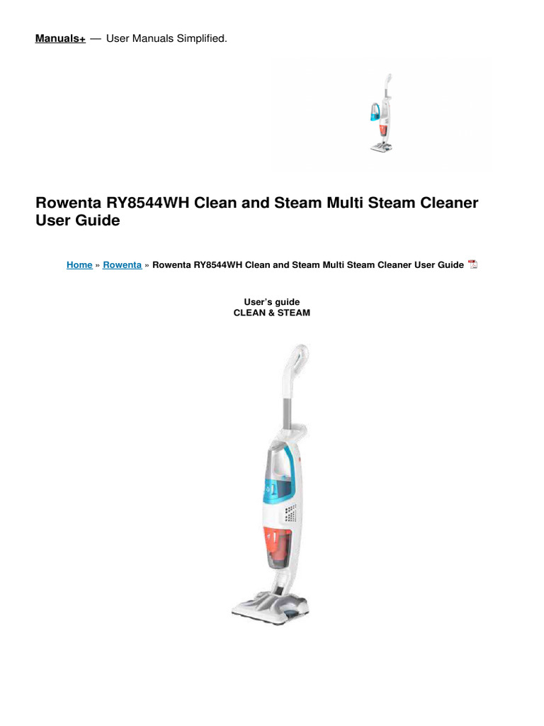 Rowenta Clean & Steam 3 In 1: Pulitore A Vapore E Aspiratore 2 In 1, 1700 W, Con Testina Dual Clean, Accessori E Disinfezione 99,9% Batteri