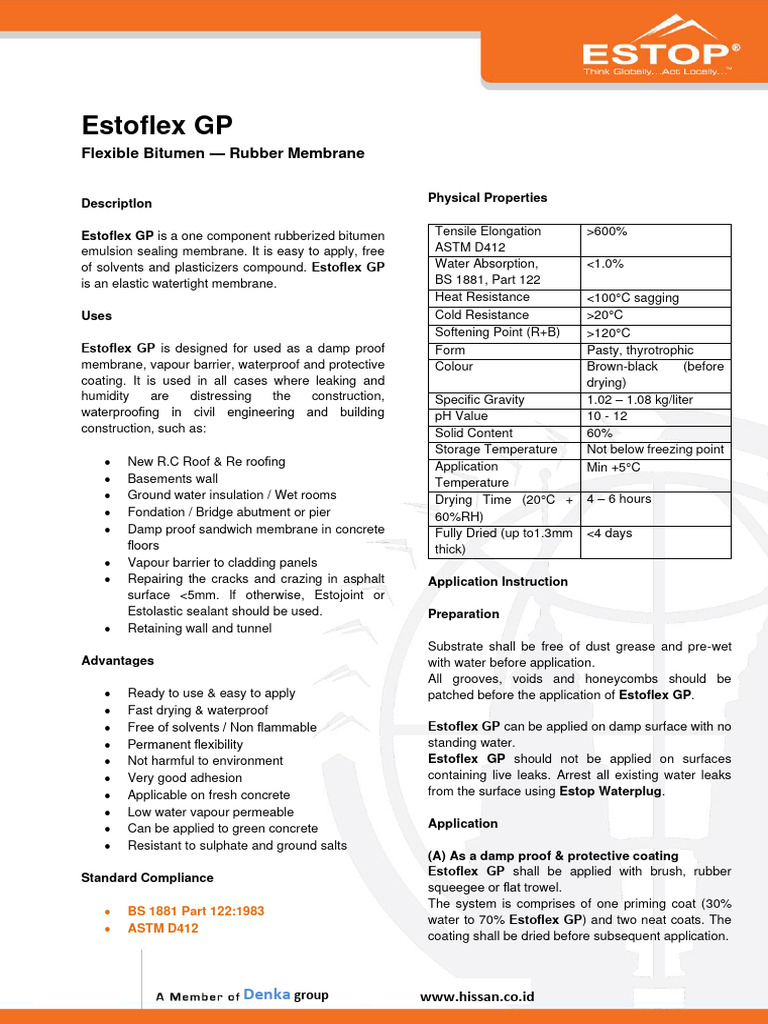 ESTOP TDS - Estoflex GP Rev03-10-22 | PDF | Civil Engineering | Building