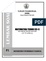 SOAL SMK Matematika Teknikindustri 0405 P1