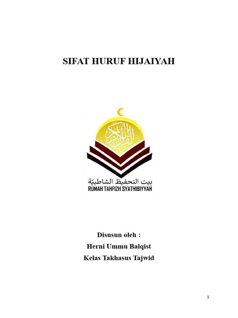 Sifat Huruf Hijaiyah dan Penjelasannya | PDF | Seni & Disiplin Bahasa