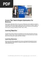 Course Content - Search Engine Optimization For Business