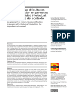 Abordaje de Las Dificultades de Comunicación en Personas Con Discapacidad Intelectual: La Importancia Del Contexto