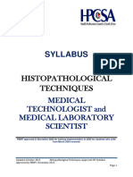 Approved Syllabus Histo Pathological Techniques MT Mls Updated Nov 2022