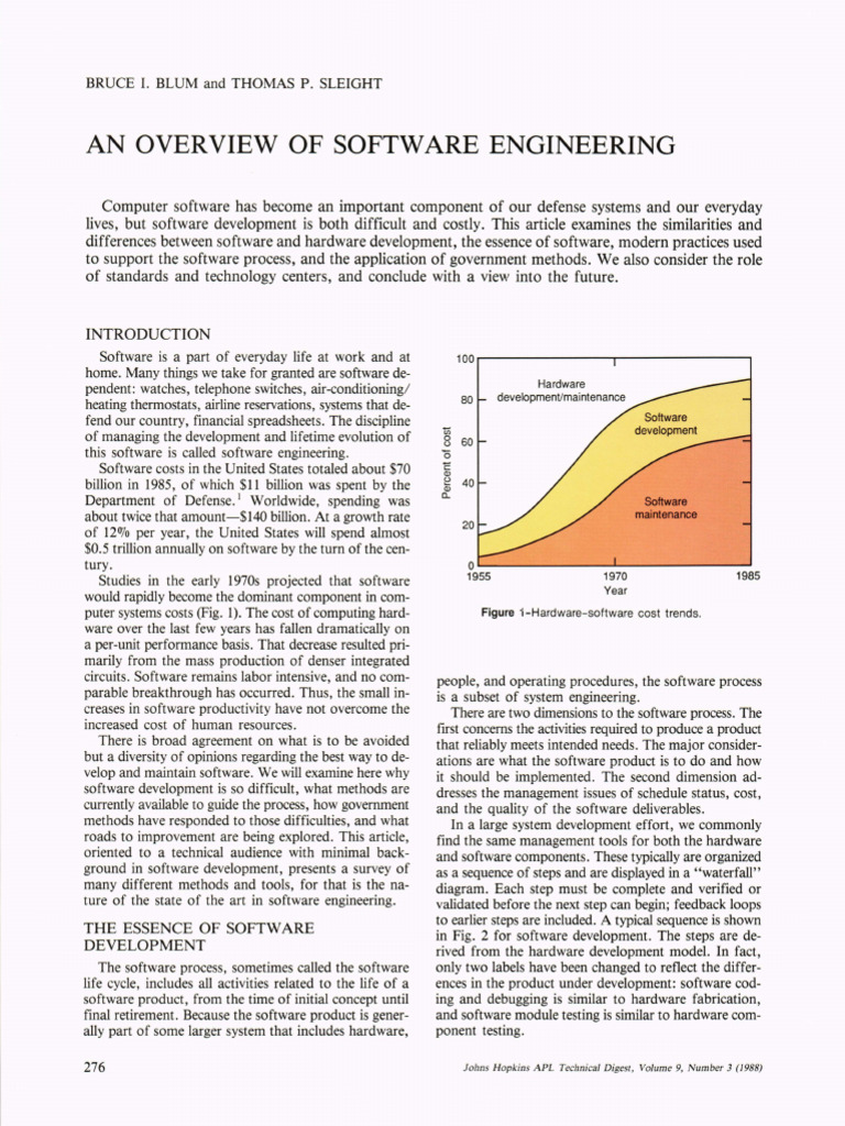 An Overview of Software Engineering | PDF | Software | Software Engineering