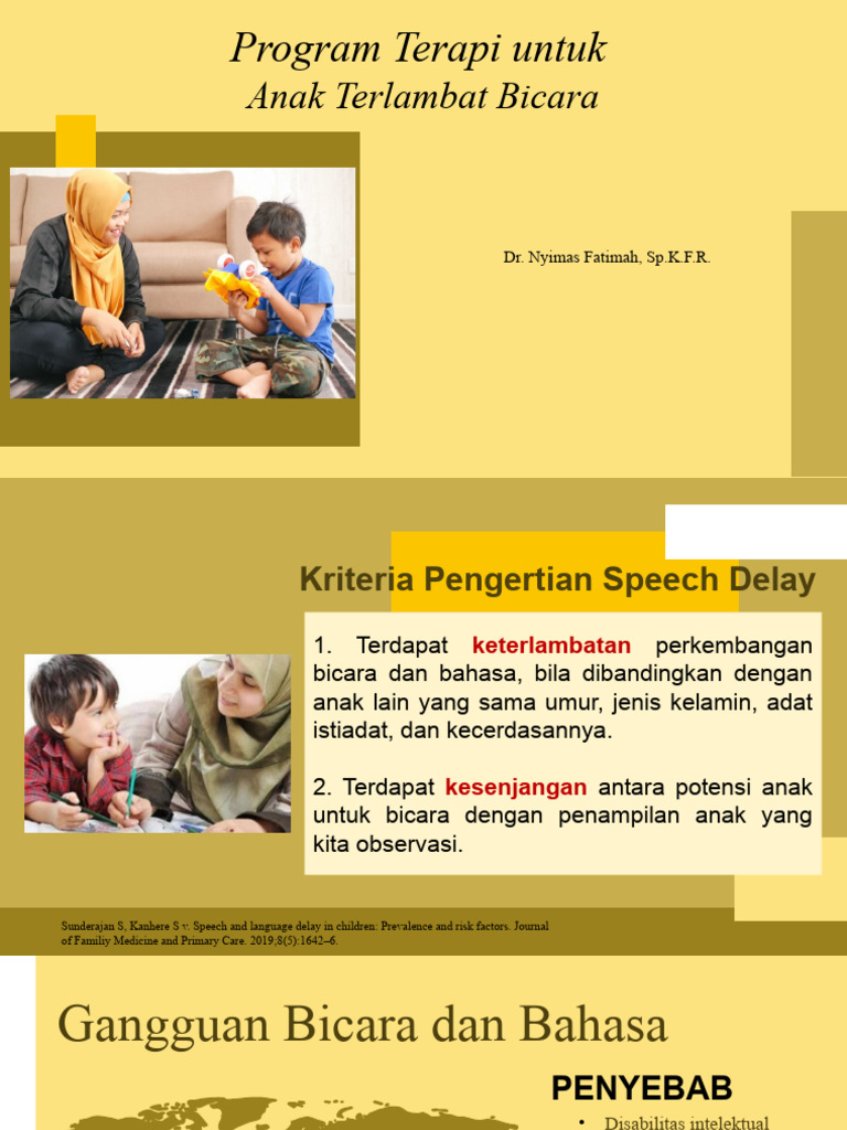 Program Terapi Anak Terlambat Bicara | PDF