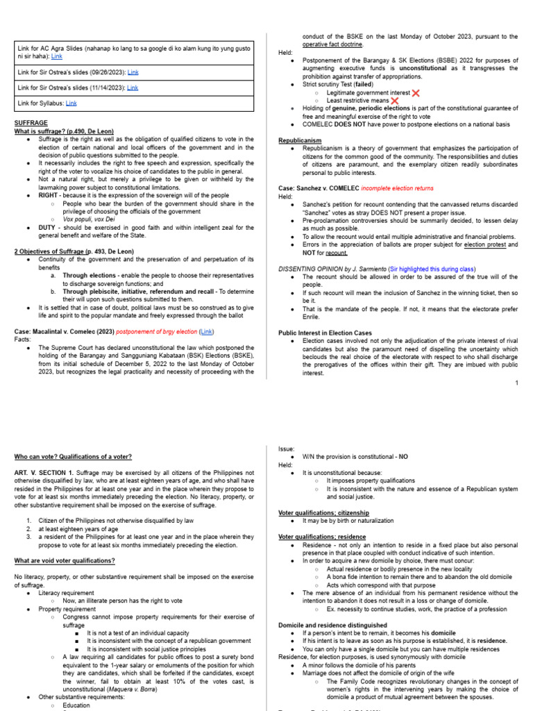 Understanding Suffrage and Voter Rights | PDF | Domicile (Law) | Elections