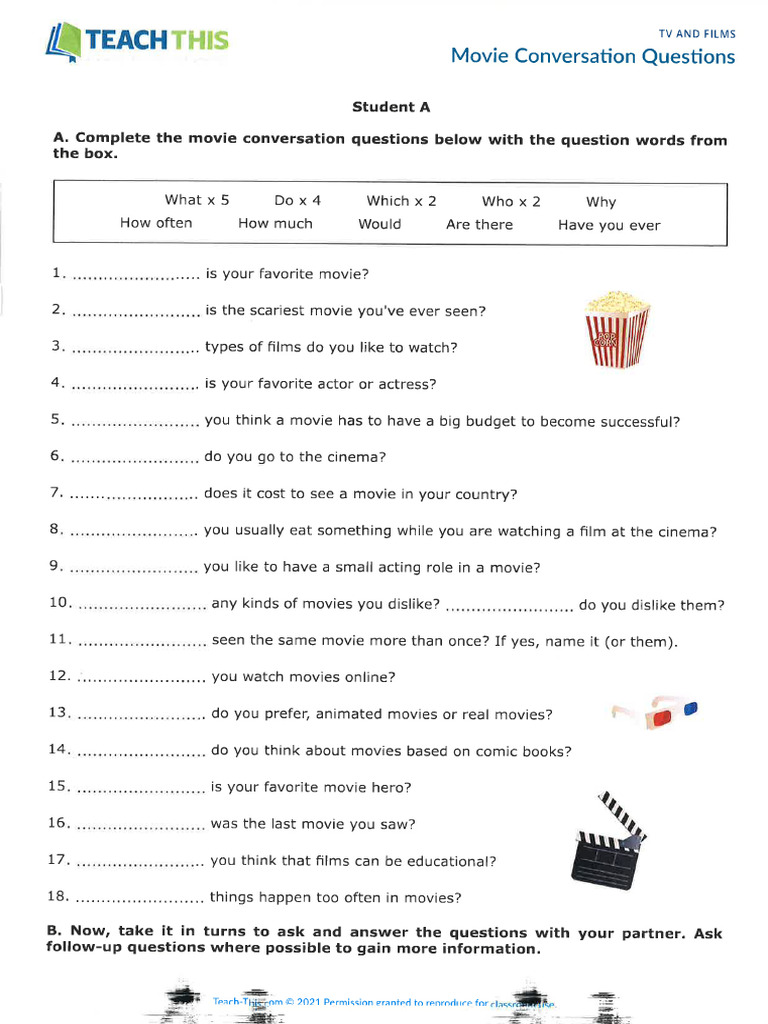 Movie Conversation Questions | PDF
