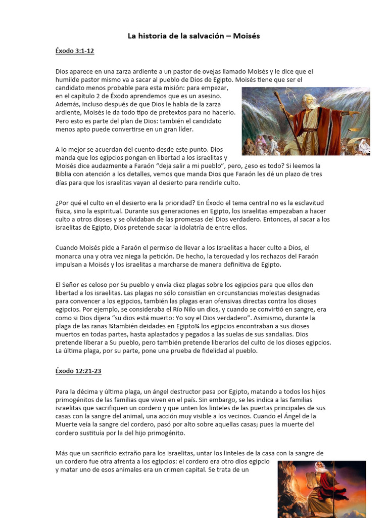 La Historia de La Salvación | PDF | Moisés | Libro del éxodo