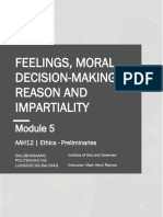 Module 5 - Feelings, Moral Decision-Making, Reason and Impartiality