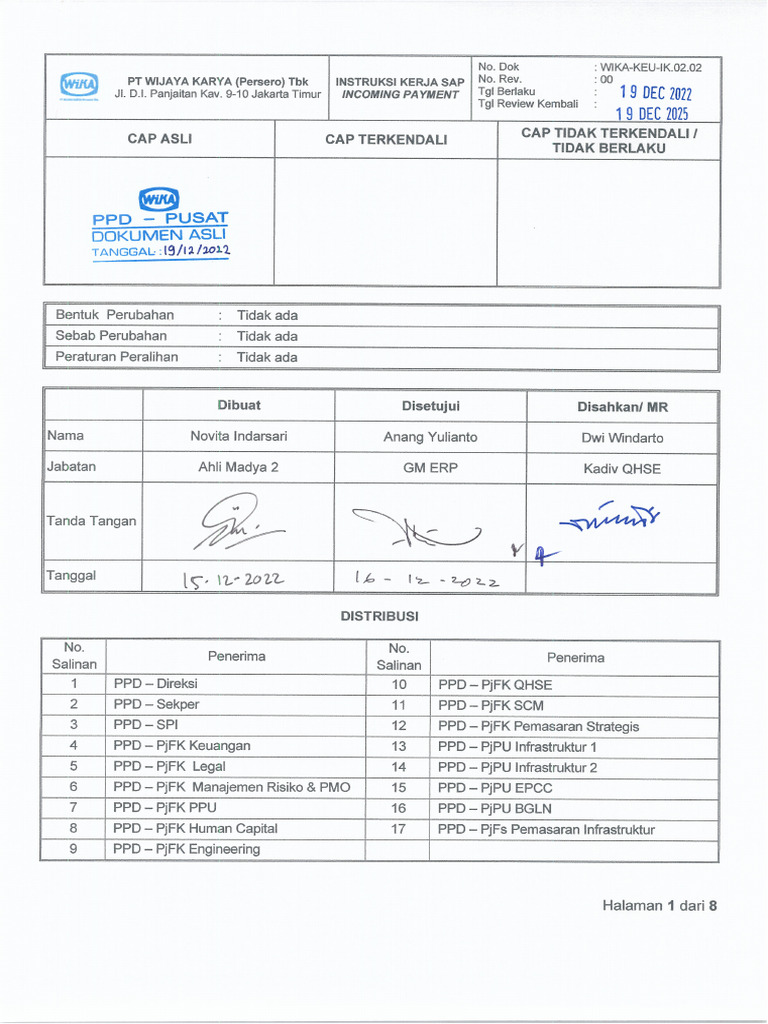 Instruksi Kerja SAP Incoming Payment | PDF | Bisnis | Pengelolaan ...