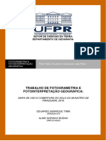 TIMM, E.H. BUENO, A.G. Mapa de Uso e Cobertura Do Solo de Piraquara. 2016
