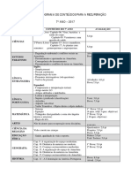 7 Ano Conteudo Programatico Recuperacao