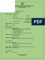 Programme - ISU CHED NAFES Program Review and Assessment Workshop