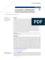 Social Media Text Analytics of Malayalam - English Code Mixed Using Deep Learning