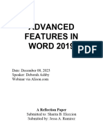 Advanced Features in Word 2019