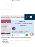 Calculation of Insulation Thickness For Pipes