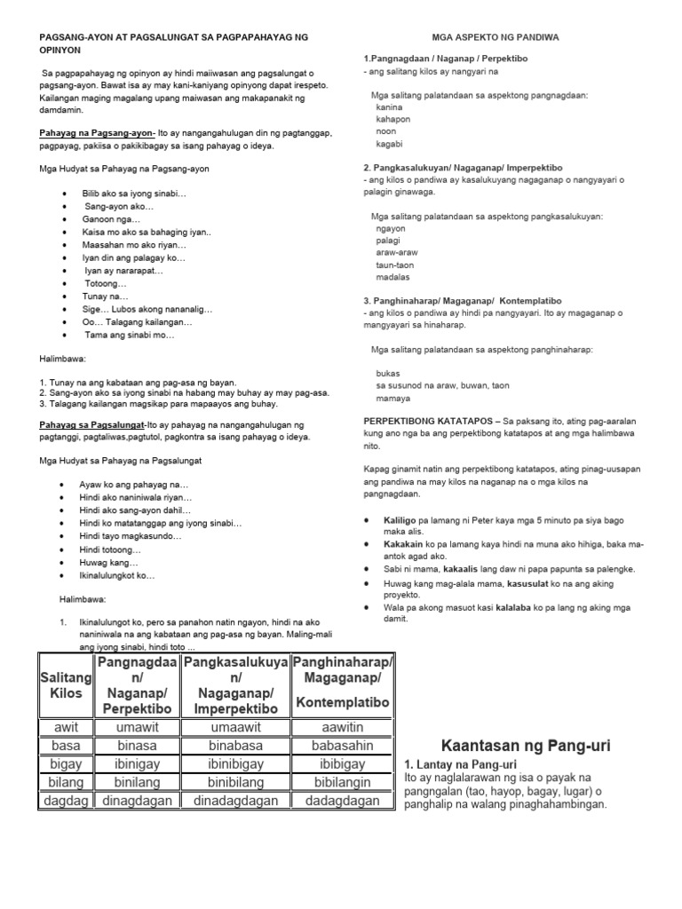 Grade 8 handouts pdf