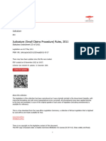 Judicature (Small Claims Procedure) Rules 2011