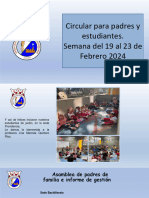 Circular # 5 para Padres y Estudiantes - Febrero 19 Al 23 - Eve - 2024