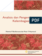 Analisis Dan Pengembangan Kelembagaan