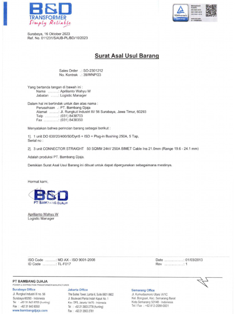 Coo Trafo B&D | PDF