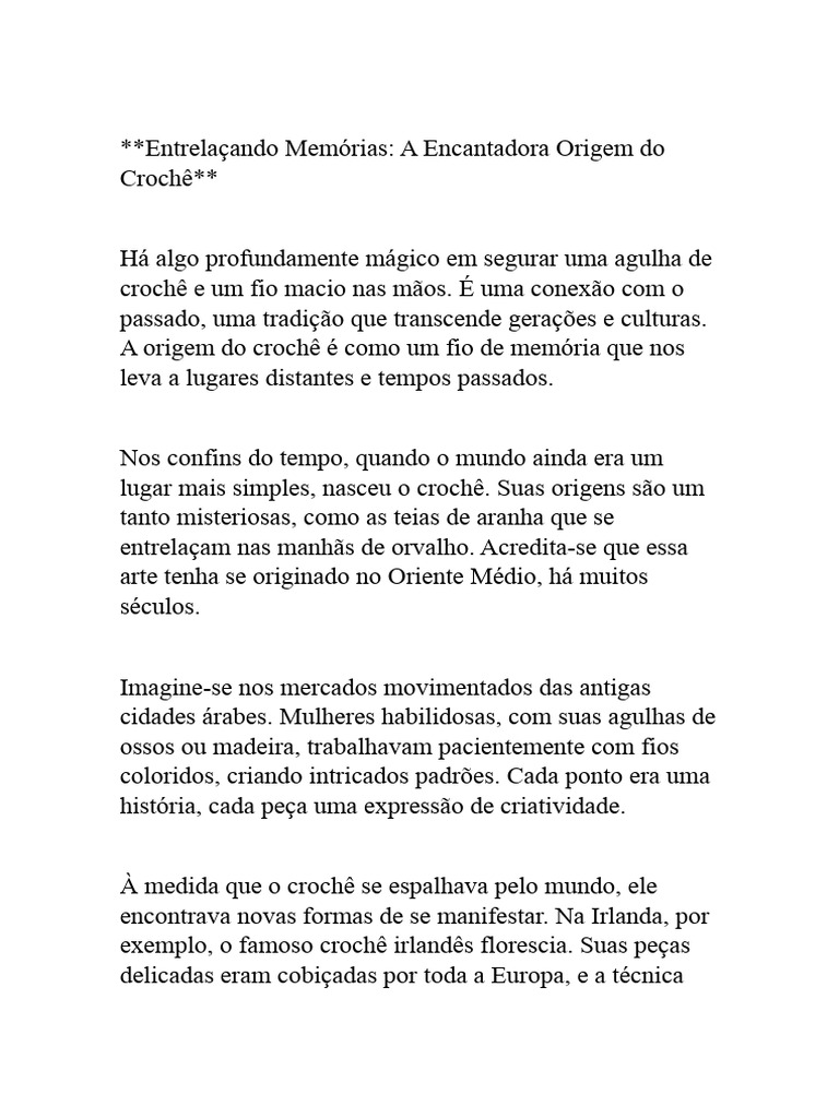 Cronica Do Croche Languagetool PDF Arte