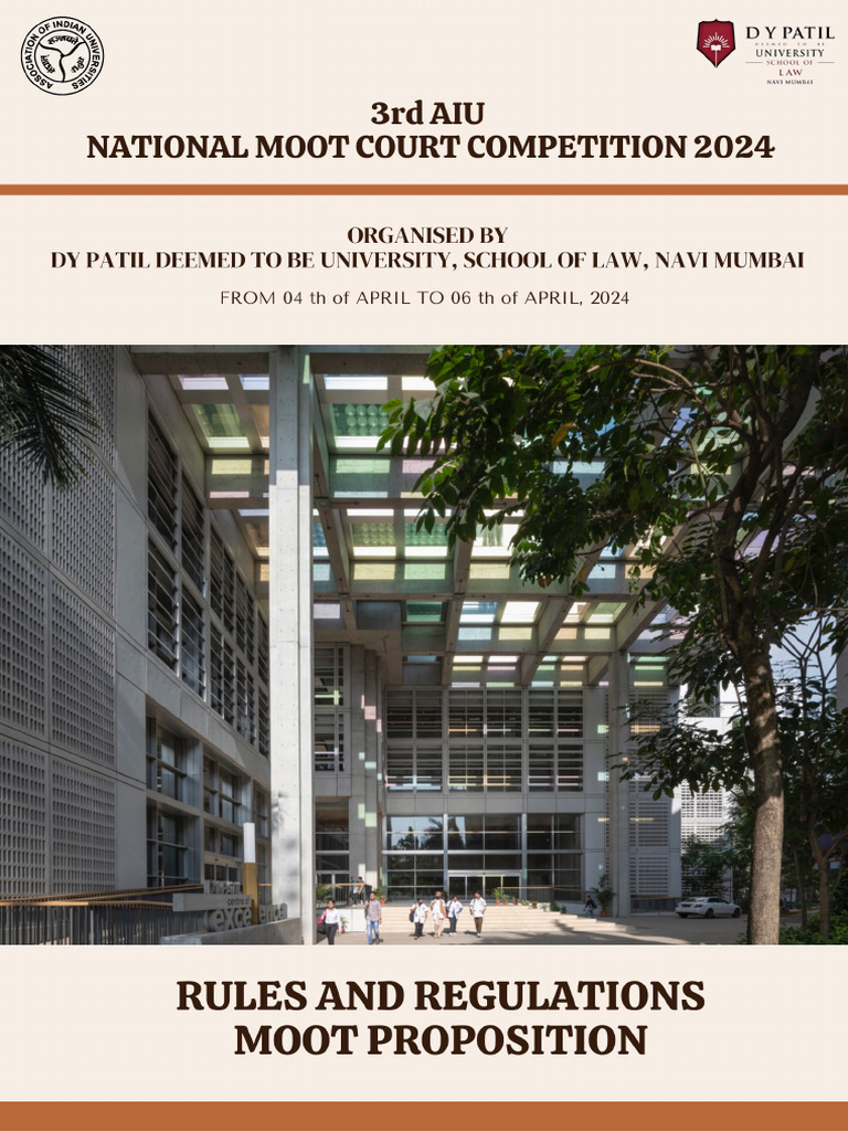 Rules, Regulations & Moot Proposition of The 3rd Natio…