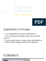 Scientific Attitudes