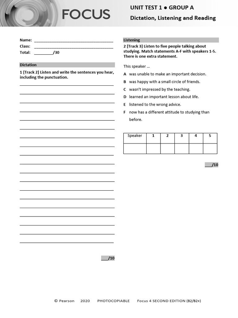 Unit1 Test Pdf Teachers Learning