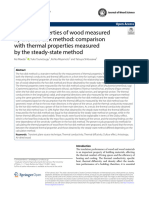 Thermal Properties of Wood Measured by The Hot-Disk Method: Comparison With Thermal Properties Measured by The Steady-State Method