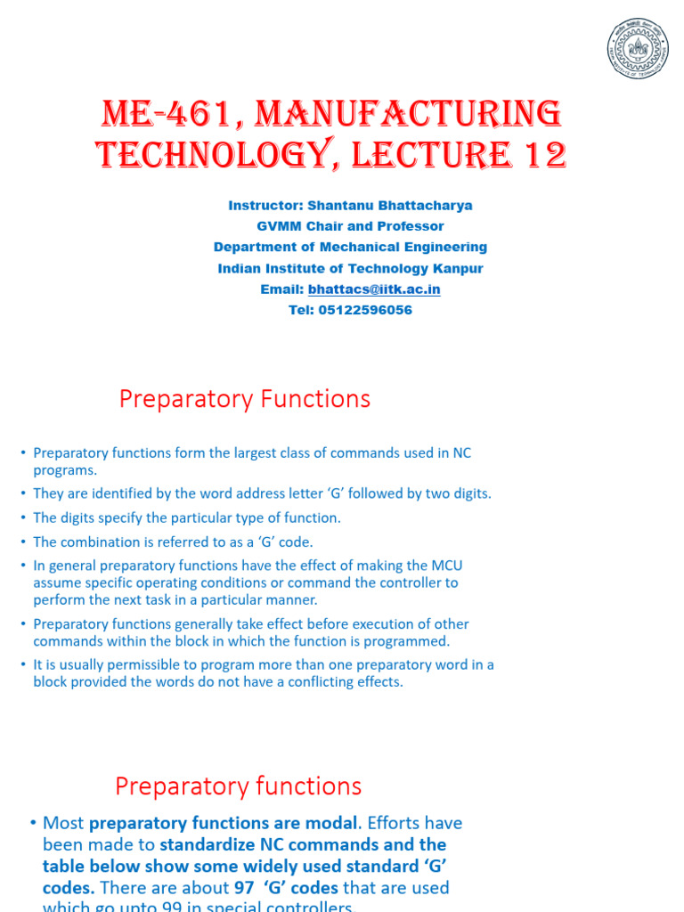 NC Programming: G-Codes Overview | PDF | Cartesian Coordinate System ...