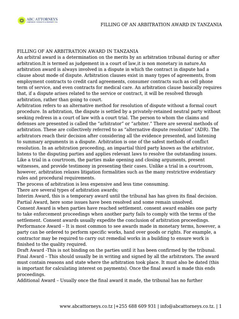 Grounds for Setting Aside Arbitration Awards | PDF | Arbitration ...