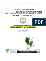 New Bearings in Ecocriticism Conference Abstracts