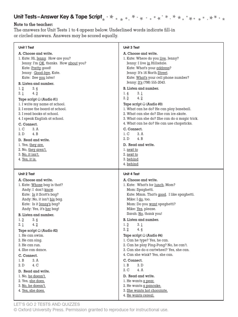 LTG 02 Uu Unit Test Answerkey | PDF