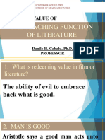 The Teaching Function of Literature