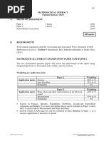 MATHEMATICAL LITERACY 2022 (Updated Jan 2021)