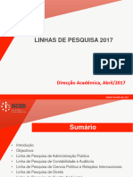 Linhas de Pesquias - 2019