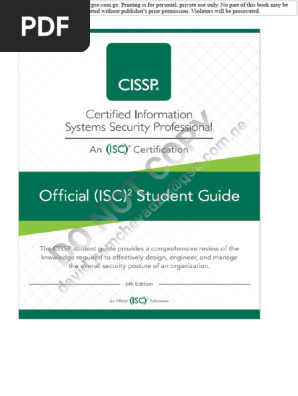 CISSP Official (ISC)² Student Guide 日本語版 CISSP Official (ISC) 2 Student Guide 6th Edition | PDF