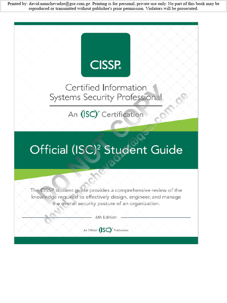 CISSP Official (ISC)² Student Guide