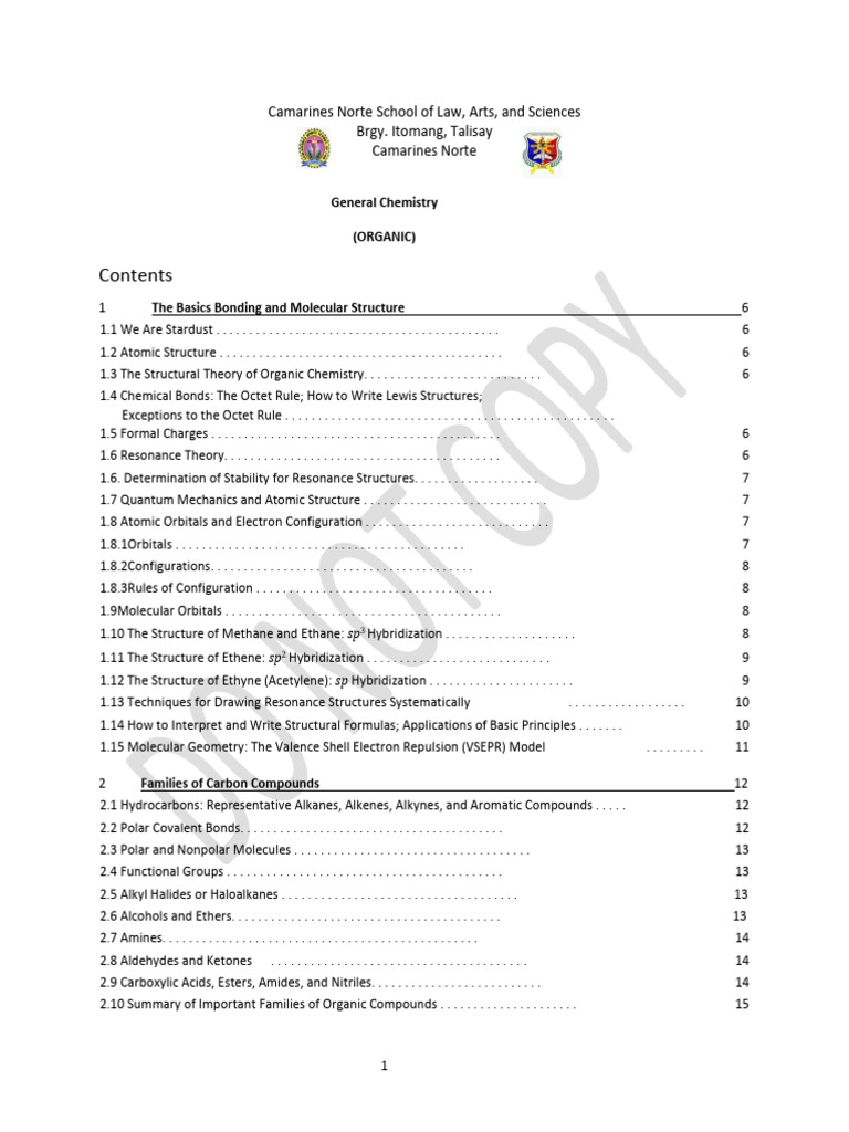 Organic Chemistry Fundamentals Guide | PDF | Molecular Orbital ...